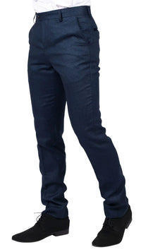 Arthur - Men's Birdseye Navy Trousers