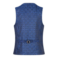 Boys Marc Darcy 3 Piece Suit Grey Prince Of Wales Blue Check Vintage Retro