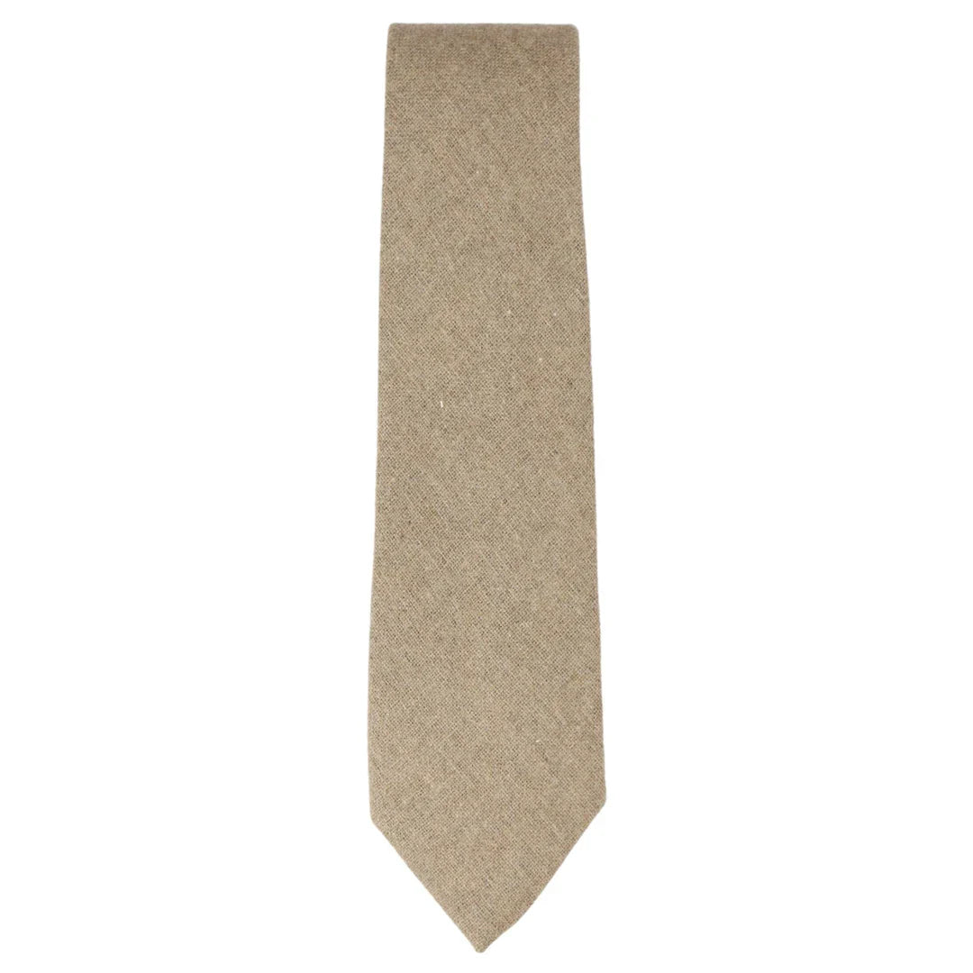 Camel Beige Oak Tweed Tie Hankie Handkerchief 2"
