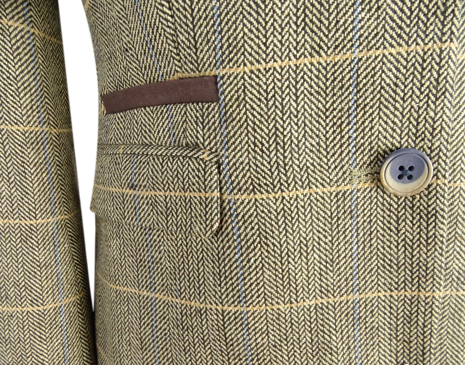Womens Tan Brown Tweed Blazer
