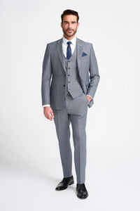Bond - Men's Grey 3 Piece Tailored Fit Suit