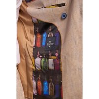 Caridi - Men's 2 Piece Beige Double Breasted Suit