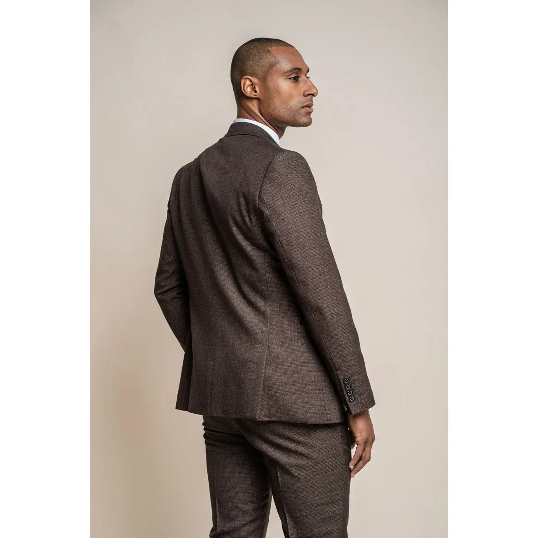 Caridi - Men's Tweed Brown Blazer