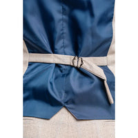 Caridi - Men's Tweed Beige Wedding Waistcoat