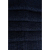 Caridi - Men's Tweed Navy Blue Waistcoat