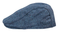 Mens Grandad Baker Flat Blue Cap 8 Panel Tweed Vintage Classic Smart Casual 1920s