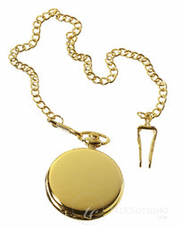 Classic 1920's Vintage Peaky Blinders Pocket Watch with Chain-Gold