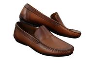 Mens Real Leather Designer Slip On Loafers Smart Casual Shoes Vintage Retro