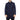 Men's Stand Collar Wool Blend Navy Overcoat