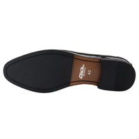 Men's Patent Tassel Slip On Black Loafers