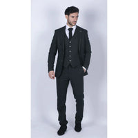 Mens Tweed Olive Green 3 Piece Suit Tailored Fir Classic Vintage 1920s Wedding