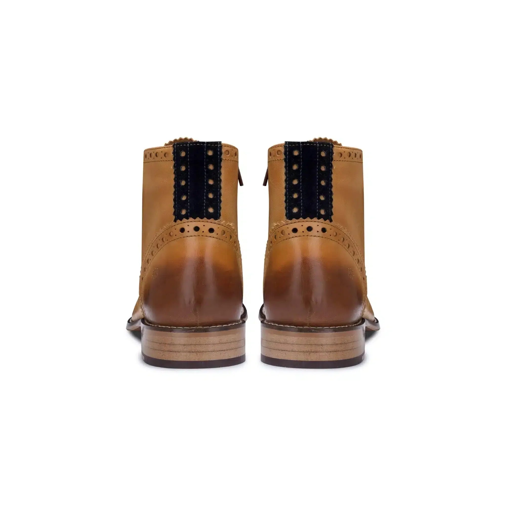 Mens Real Leather Vintage Boots Brogues 1920s Suede Tweed Laced Shoes Smart Formal