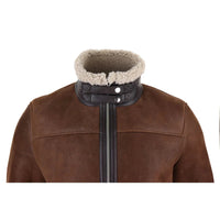 Men's Sherling Sheepskin Zip Pilot Flying Jacket WW2