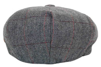 Mens Tweed Check Peaky Blinders Cap