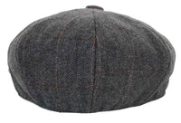 Mens Tweed Check Peaky Blinders Cap