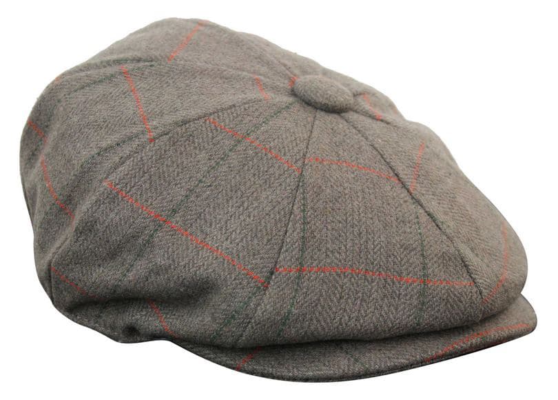 Mens Tweed Check Peaky Blinders Cap