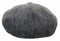 Mens Tweed Check Peaky Blinders Cap