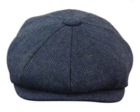 HT6364 - Mens Herringbone Tweed Newsboy Peaky Blinders Hat
