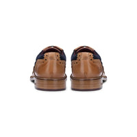 Kids Real Leather Brogues Laced Smart Formal Vintage Classic Peaky