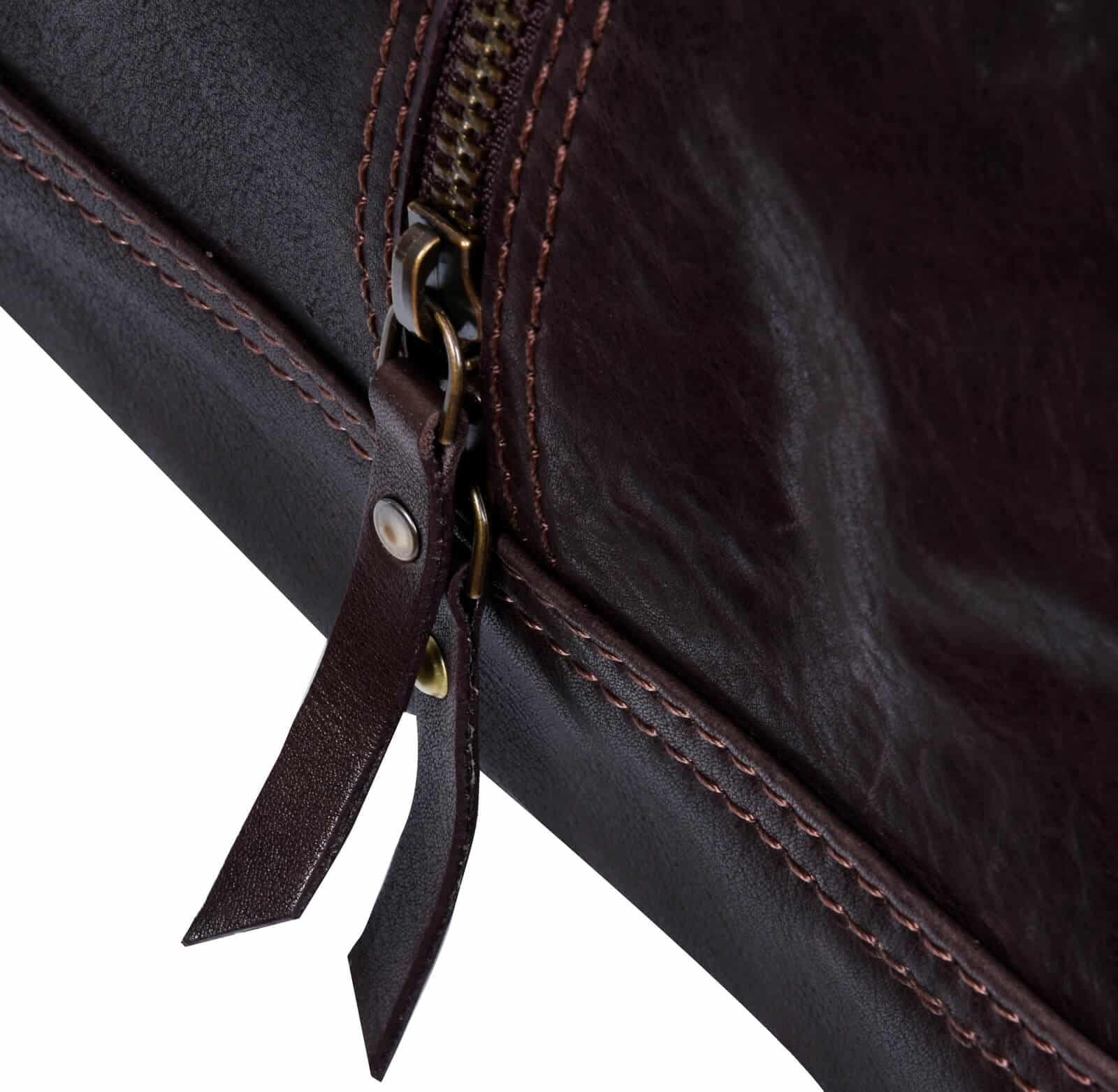 Mens Hand Made Real Leather Travel Bag - Brown