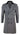 Mens 3/4 Long Double Breasted Grey Overcoat