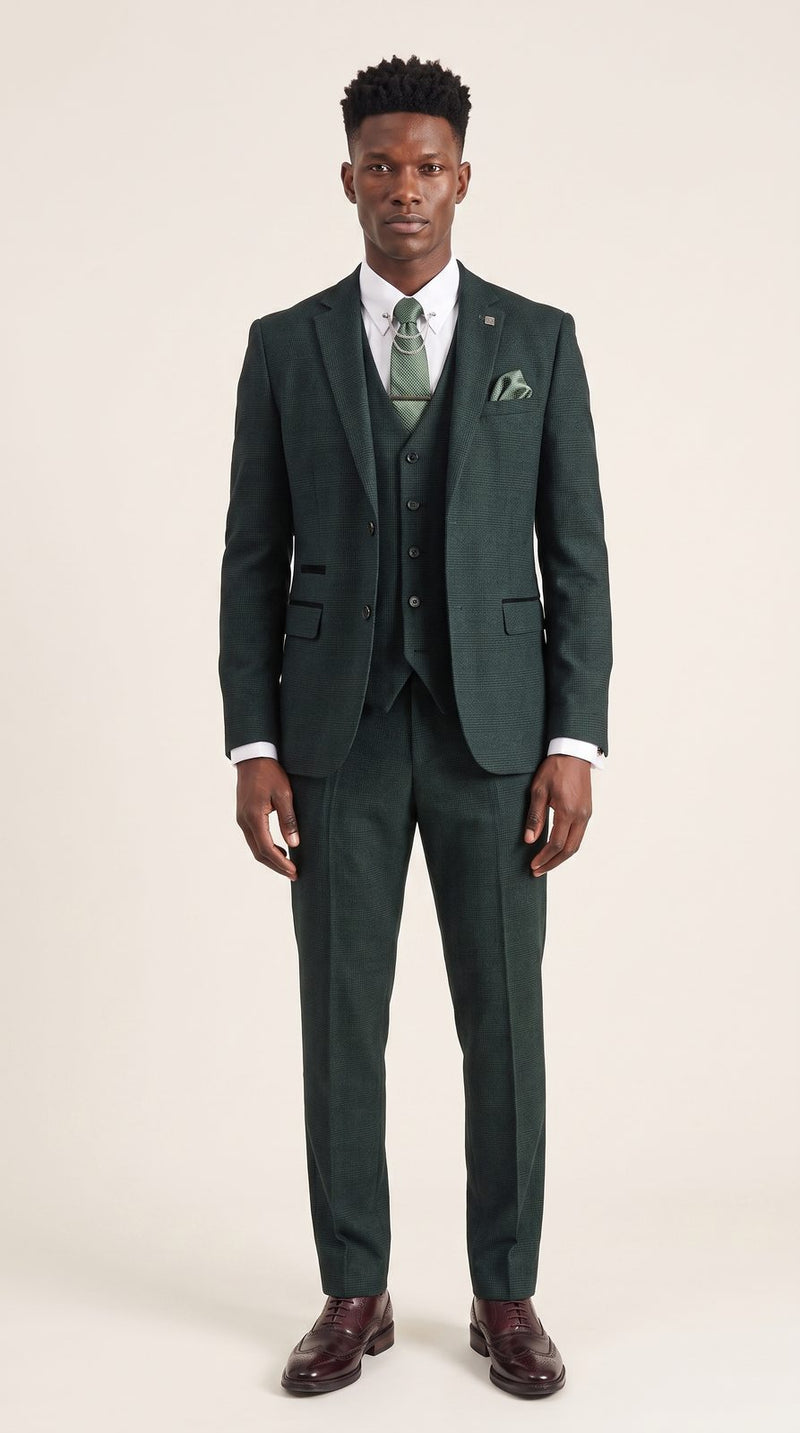 Semi Formal — Green Check Semi-Formal Groom — photo 2