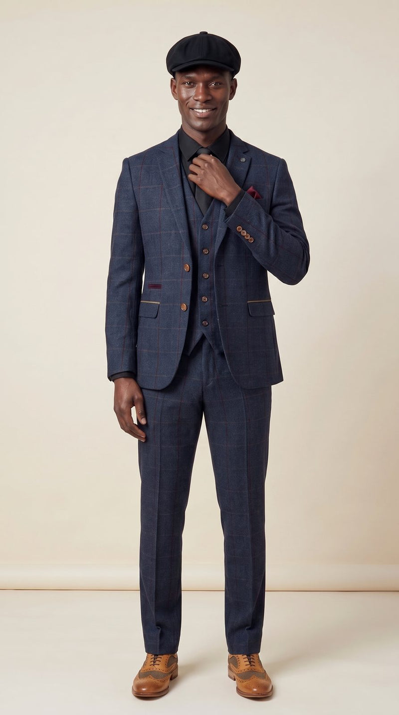 Peaky Blinders — Dark Navy Check Peaky Groom — photo 3