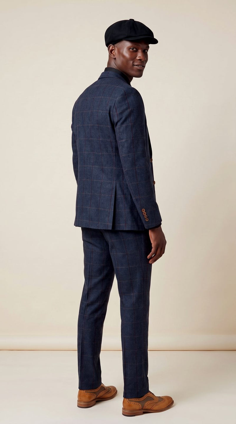 Peaky Blinders — Dark Navy Check Peaky Groom — photo 4