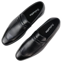 Men's Moccasin Black Loafers Shoes Leather Lined Slip On Smart Formal Shoe