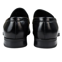 Men's Moccasin Black Loafers Shoes Leather Lined Slip On Smart Formal Shoe