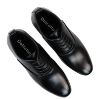 Men's Lace Up Black Derby Oxford Shoes