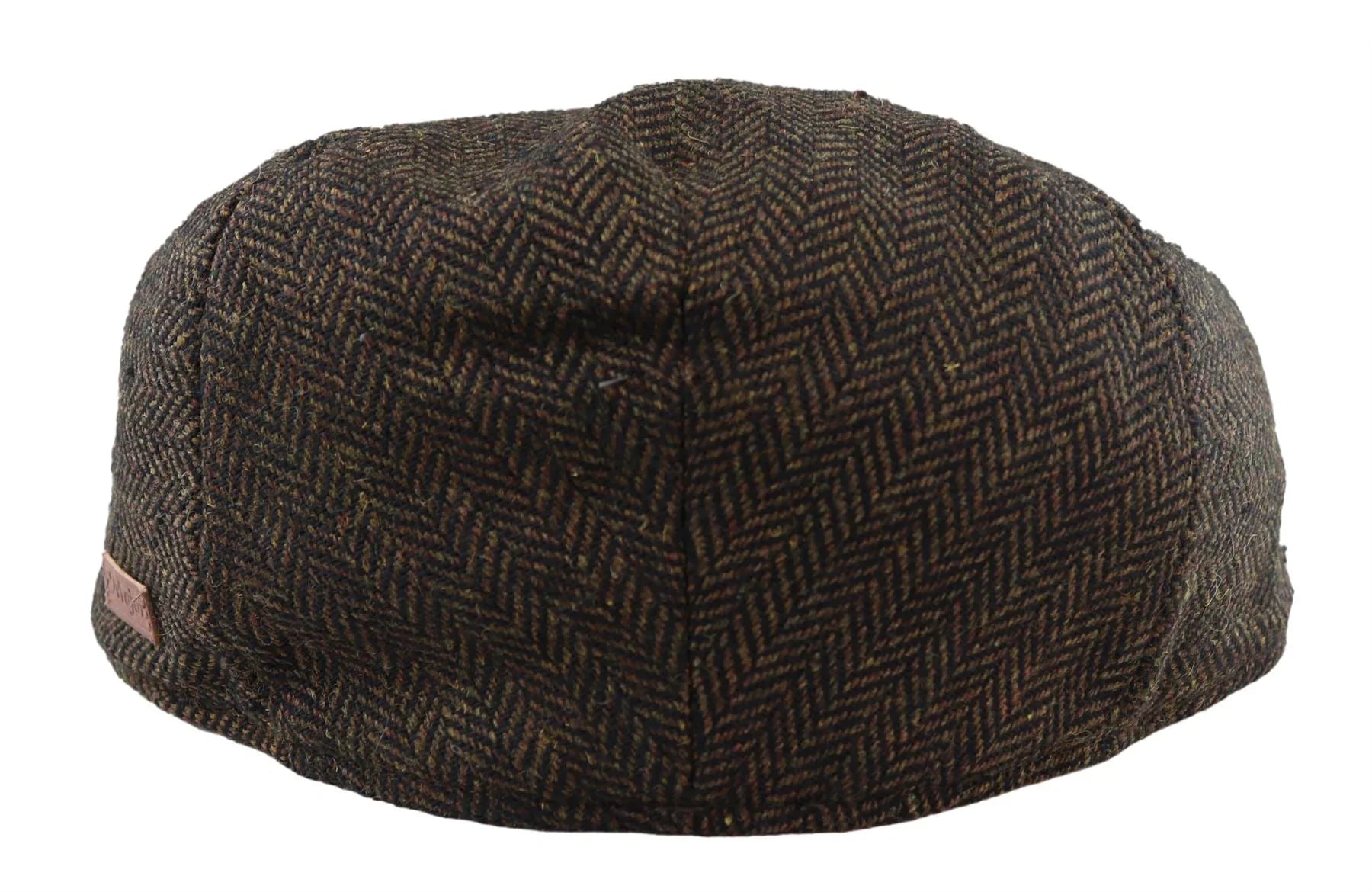 Men's Flat Cap Wool Herringbone Brown Tweed Classic 1920s Unisex Del Boy