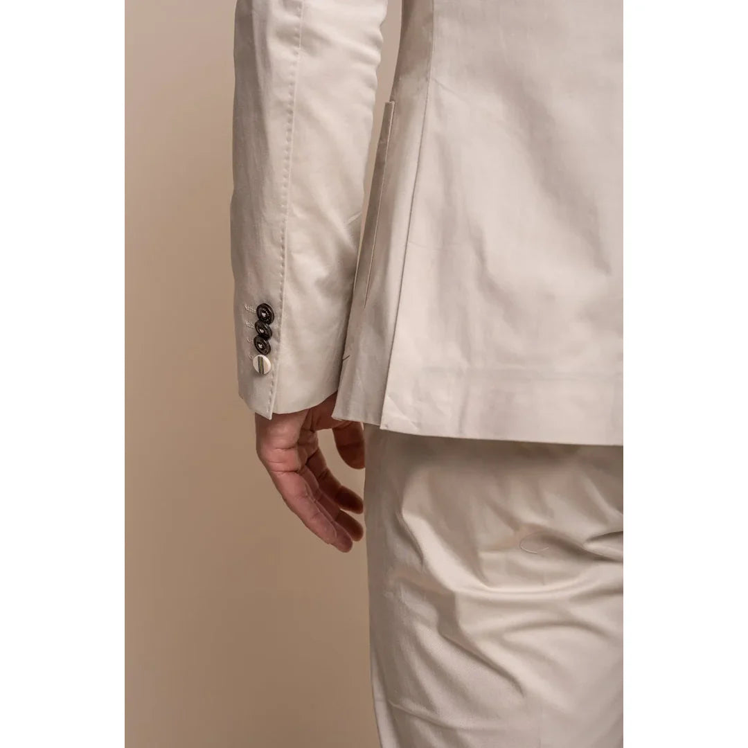 Mario - Men's Summer Beige Slim Fit Blazer