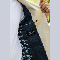 Mario - Men's 2 Piece Summer Suit Beige Office Wedding Classic Italian