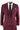 Men's Herringbone Wine Maroon 3 Piece Tweed Suit - STZ11