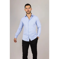 Men's Blue Double Cuff Oxford Shirt