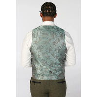 Oscar - Men's 3 Piece Olive Green Wool Blend Tweed Suit