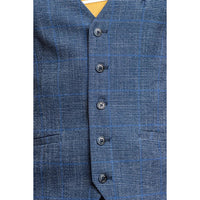 Phantom - Men's Blue Check Waistcoat