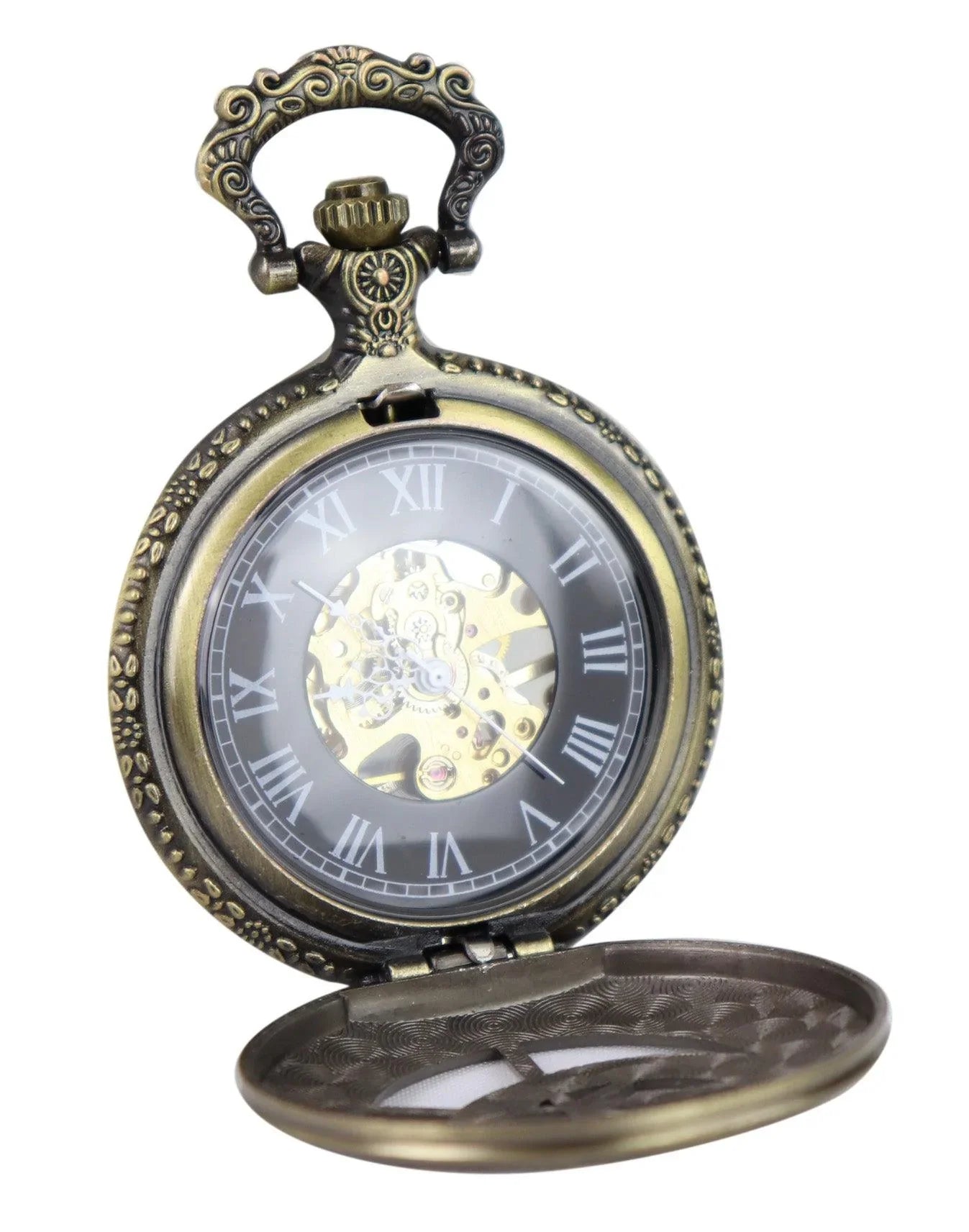 Automatic Mechanical Vintage Pocket Watch Gold Color