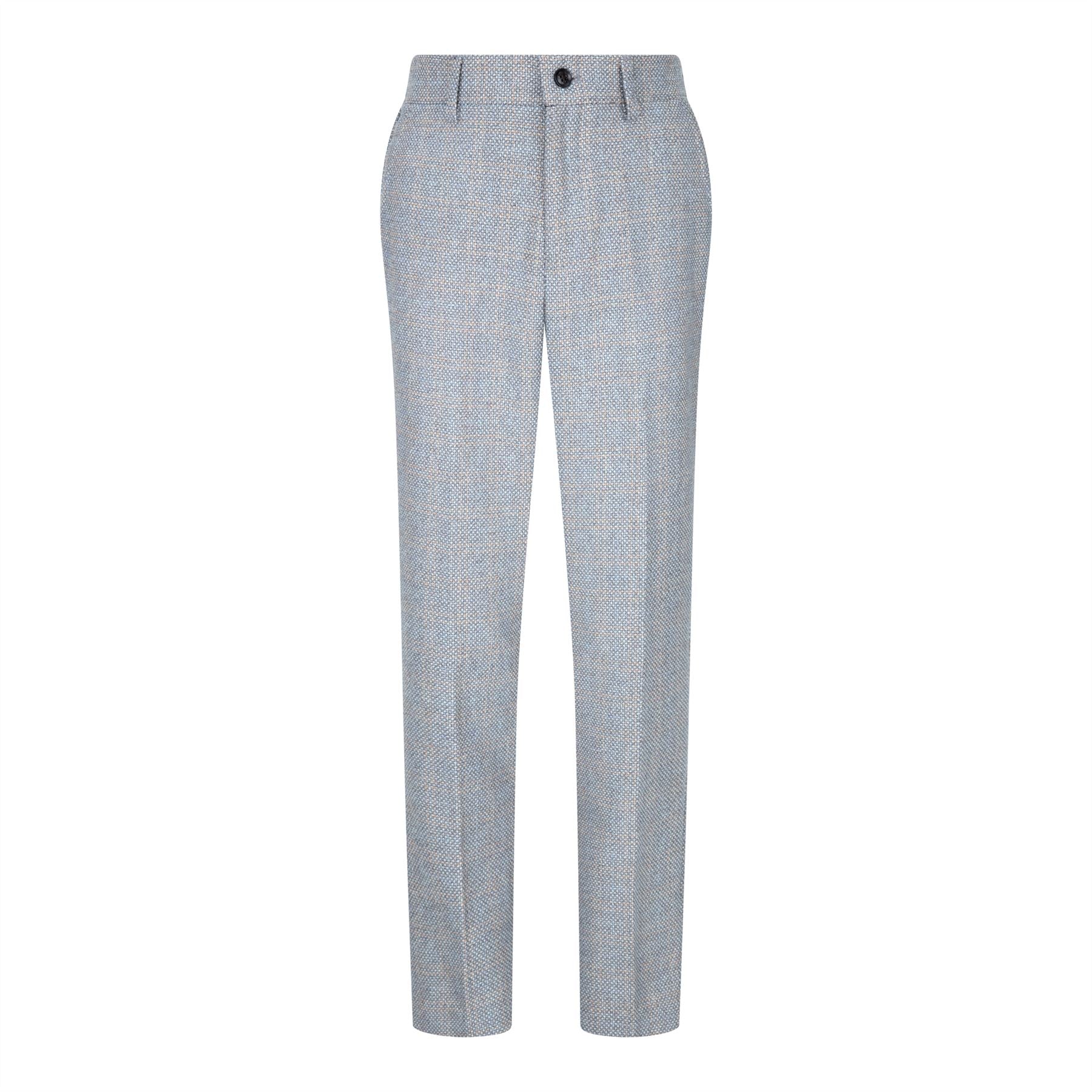 Boys 3 Piece Suit Cream Beige Tweed Check Vintage Retro Tailored Fit 1920s