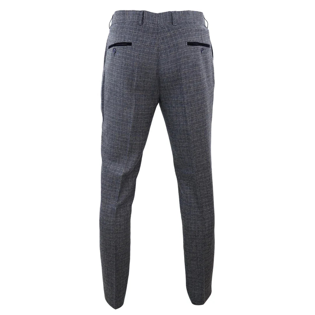 Ralph - Men's Navy Tweed Trousers