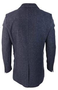 Cavani Mens Classic 3/4 Length BlueOvercoat