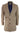 Cavani Mens Classic 3/4 Length Camel Overcoat