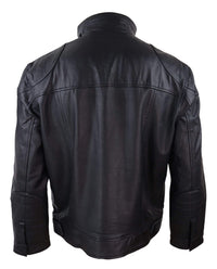 Real Leather Mens Black Soft Jacket