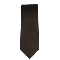Men's Tie Pocket Sqaure Set Formal Solid Necktie - Brown