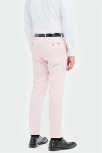 Tropez - Men's 3 Piece Pink Tailored Fit Suit