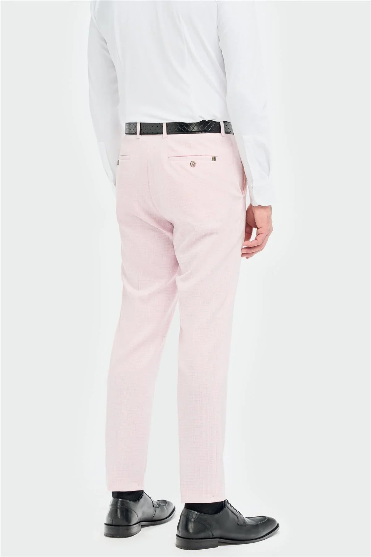 Tropez - Men's 3 Piece Pink Tailored Fit Suit