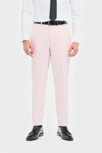 Tropez - Men's 3 Piece Pink Tailored Fit Suit