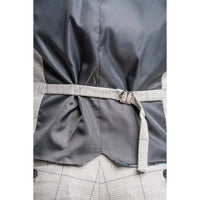 Radika - Men's Light Grey Check Waistcoat