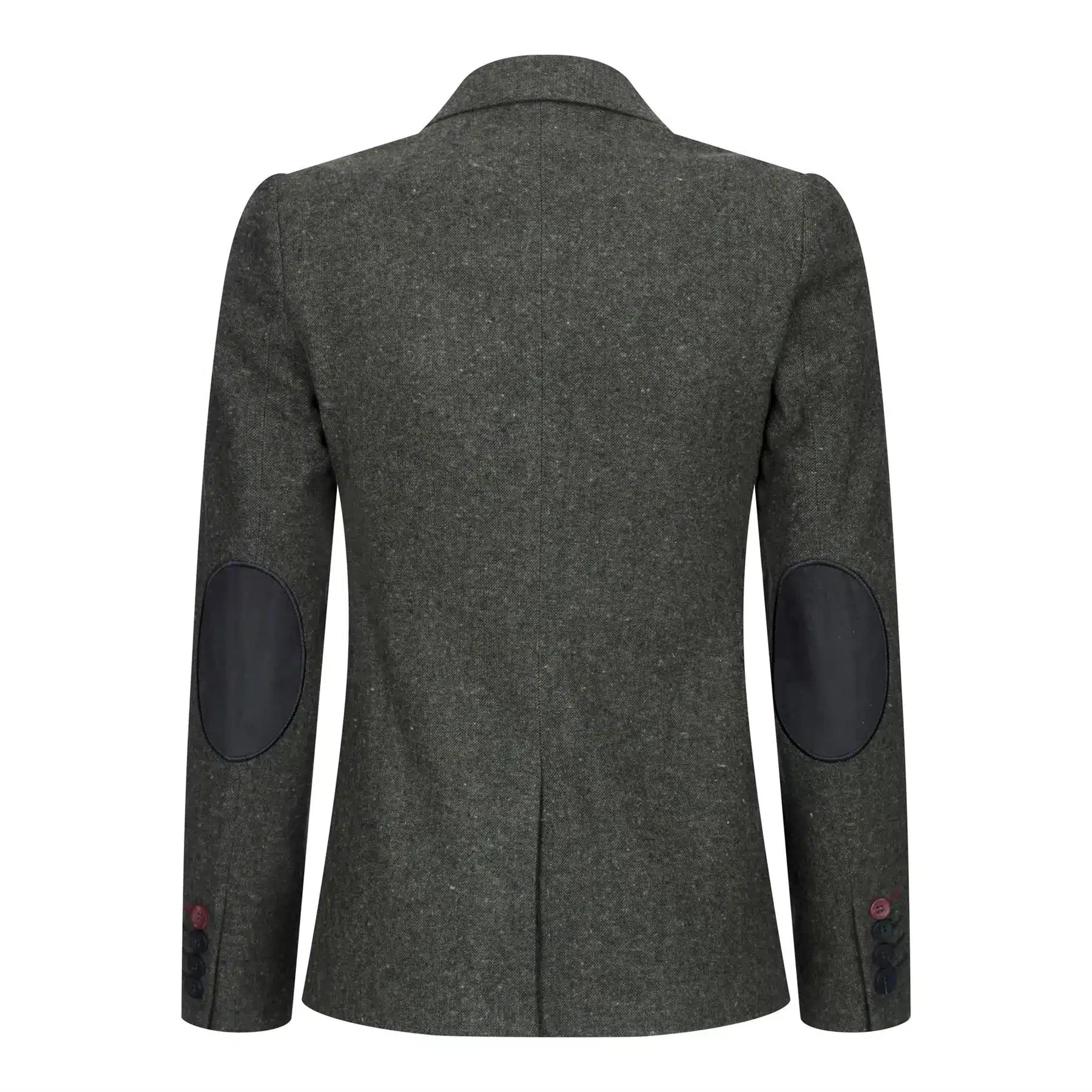 Womens Blazer Suit Wool Tweed Elbow Patch 1920s Vintage Classic Green